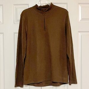 Giordana Wool Blend Mock Neck Quarter Zip Base Layer Top | Men's Size Large